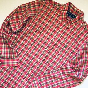 Ralph Lauren Custom Fit Plaid Button Front - M